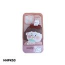 Casing ponsel HHPK53 dengan gambar seorang gadis kecil sedang minum teh susu. 