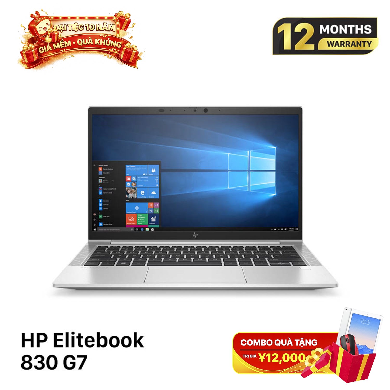 HP EliteBook 830 G7 13.3" i7 - 10510U/ RAM 8GB/ SSD 256GB BPTN Kondisi Seperti Baru 