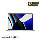 MacBook Pro 2021 14 inci Perak M1 Pro/RAM 16GB/SSD 512GB Baterai 98% Siklus pengisian daya 87% 328 kali Tombol BPTN pudar 