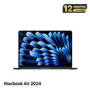 Macbook Air 2024 15.3 inci Hitam Apple M3/ RAM 16GB/ SSD 256GB Baterai 99% Siklus Pengisian Daya 100% BPTN 