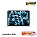 Macbook Air 2025 13.6" Sky Blue Apple M4/ 16GB RAM/ 256GB SSD Kondisi 99%, siklus pengisian daya 19 kali. BPTN 
