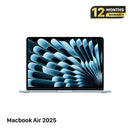 Macbook Air 2025 13.6" Sky Blue Apple M4/ 16GB RAM/ 256GB SSD Kondisi 99%, siklus pengisian daya 19 kali. BPTN 