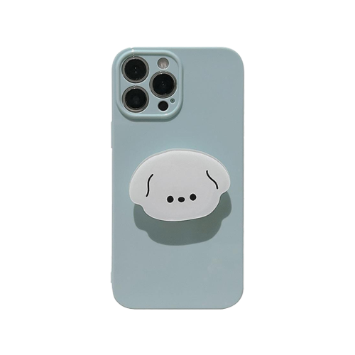 HHPK07 Casing Ponsel Lembut dengan Penyangga Berbentuk Anjing 