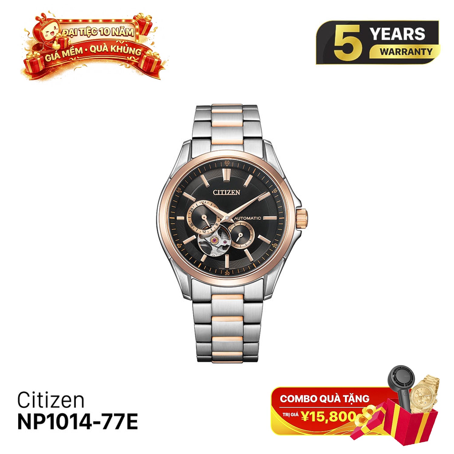 Jam Tangan Mekanik Citizen NP1014-77E - Menerima Pesanan 