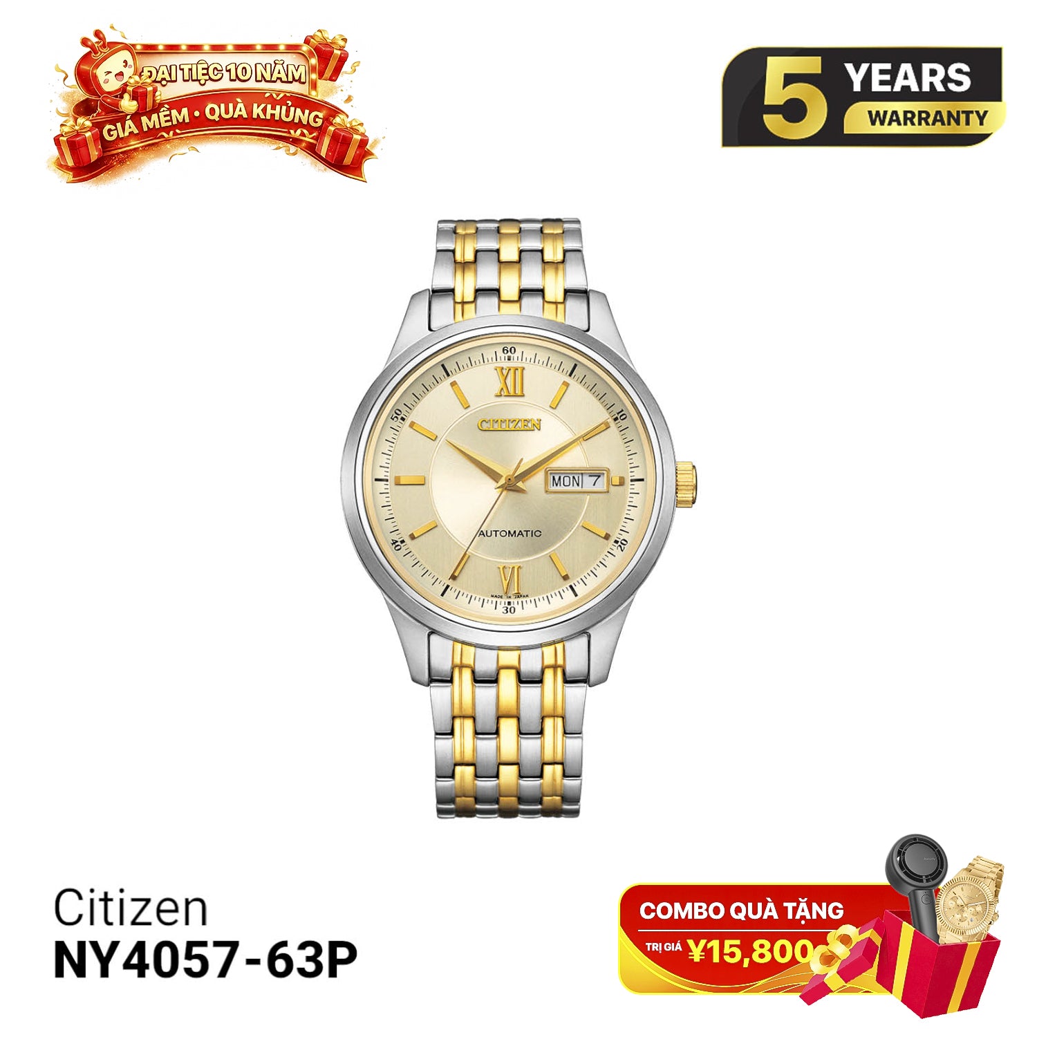 Jam tangan mekanik Citizen NY4057-63P 