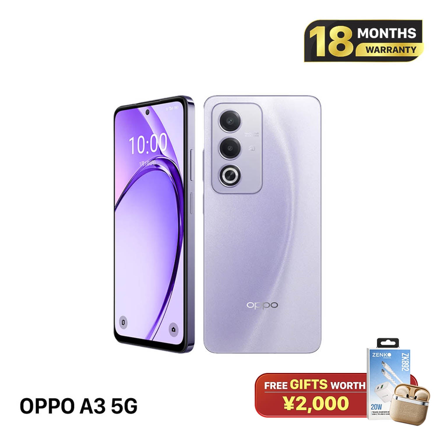 OPPO A3 5G, baru dalam kotak. 