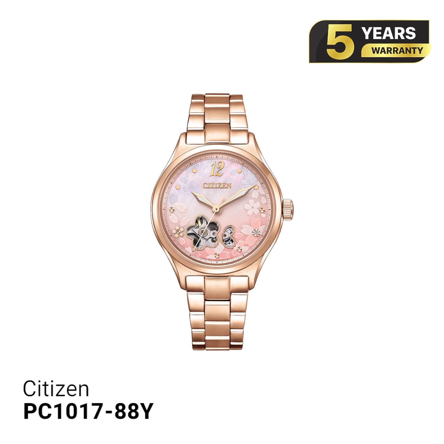 Jam tangan mekanik wanita Citizen PC1017-88Y 
