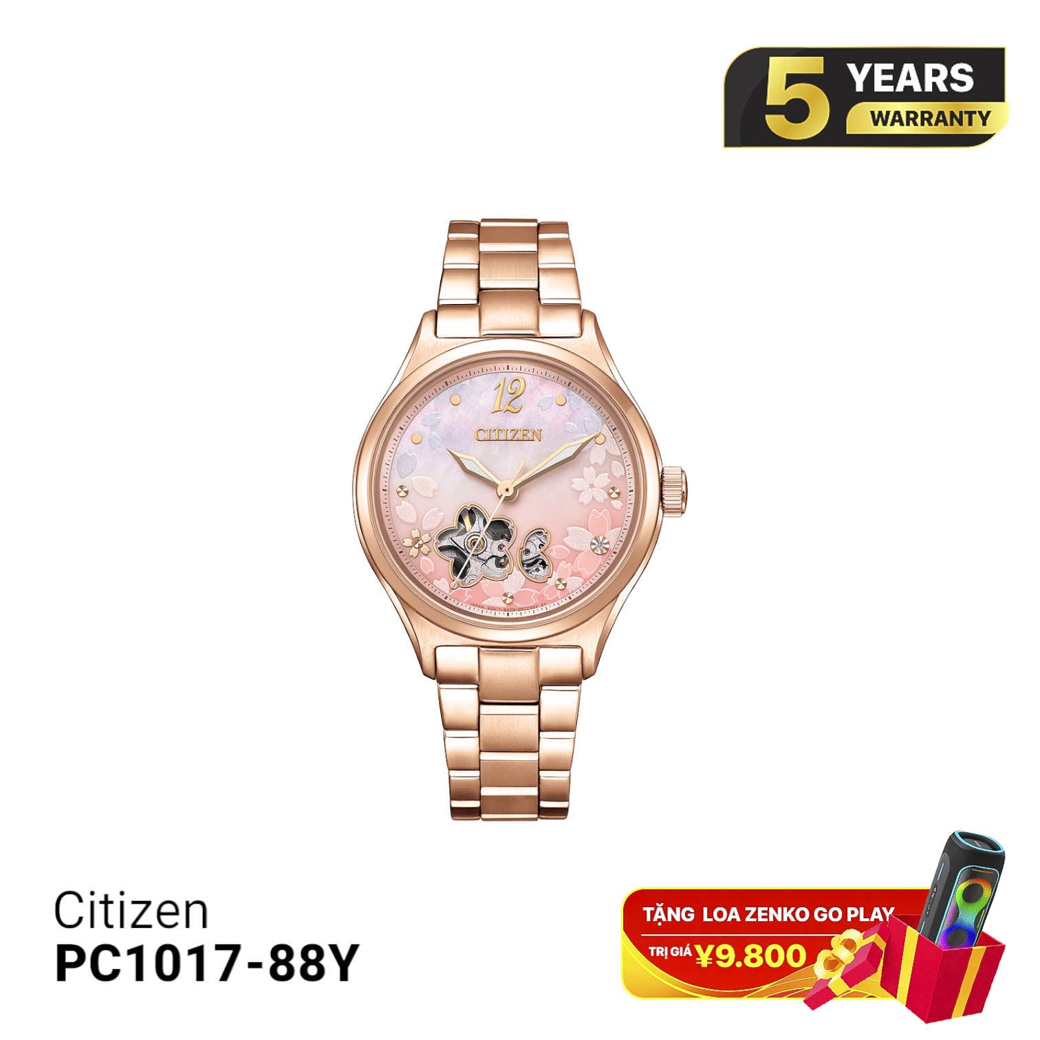 Jam tangan mekanik wanita Citizen PC1017-88Y 