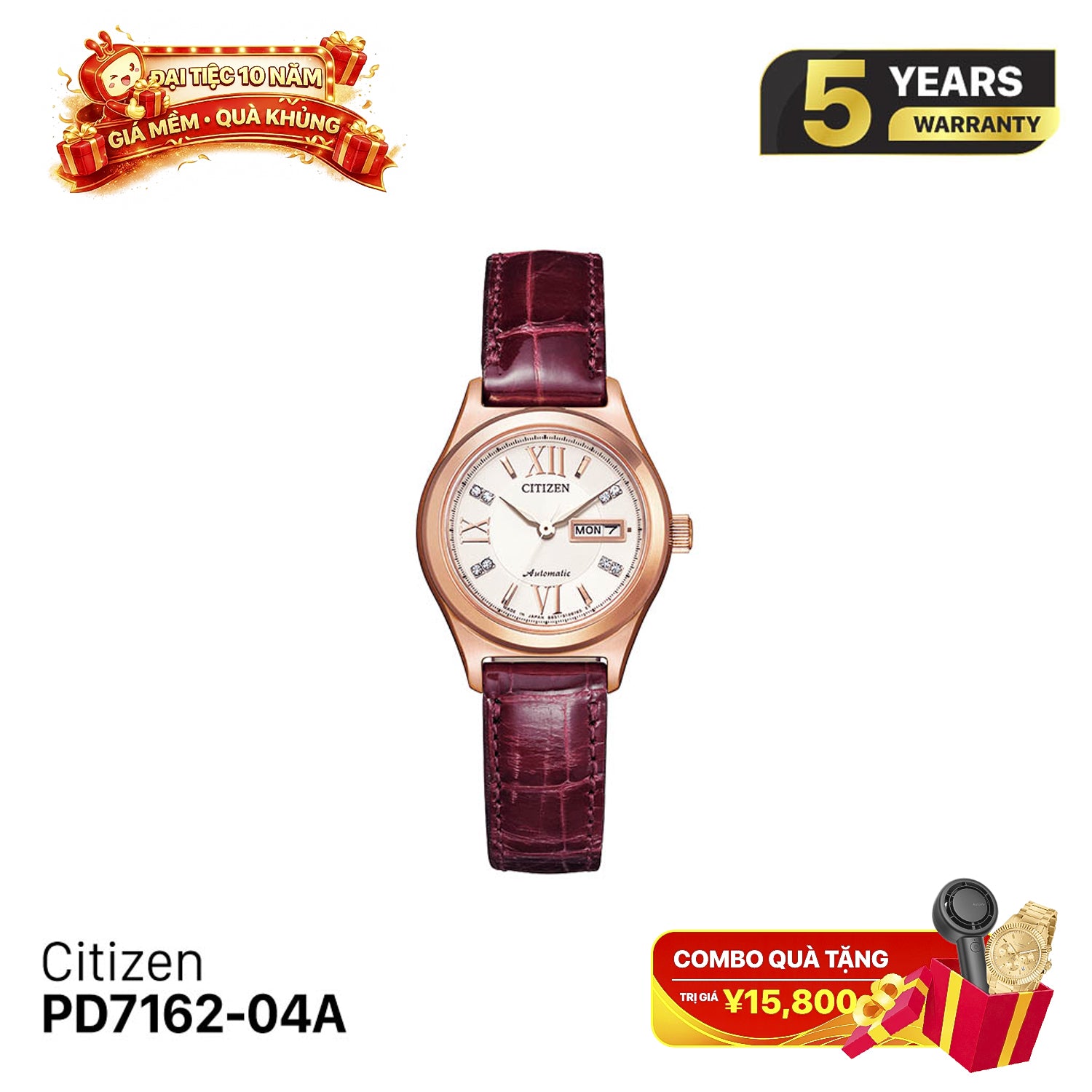 Jam tangan mekanik wanita Citizen PD7162-04A 