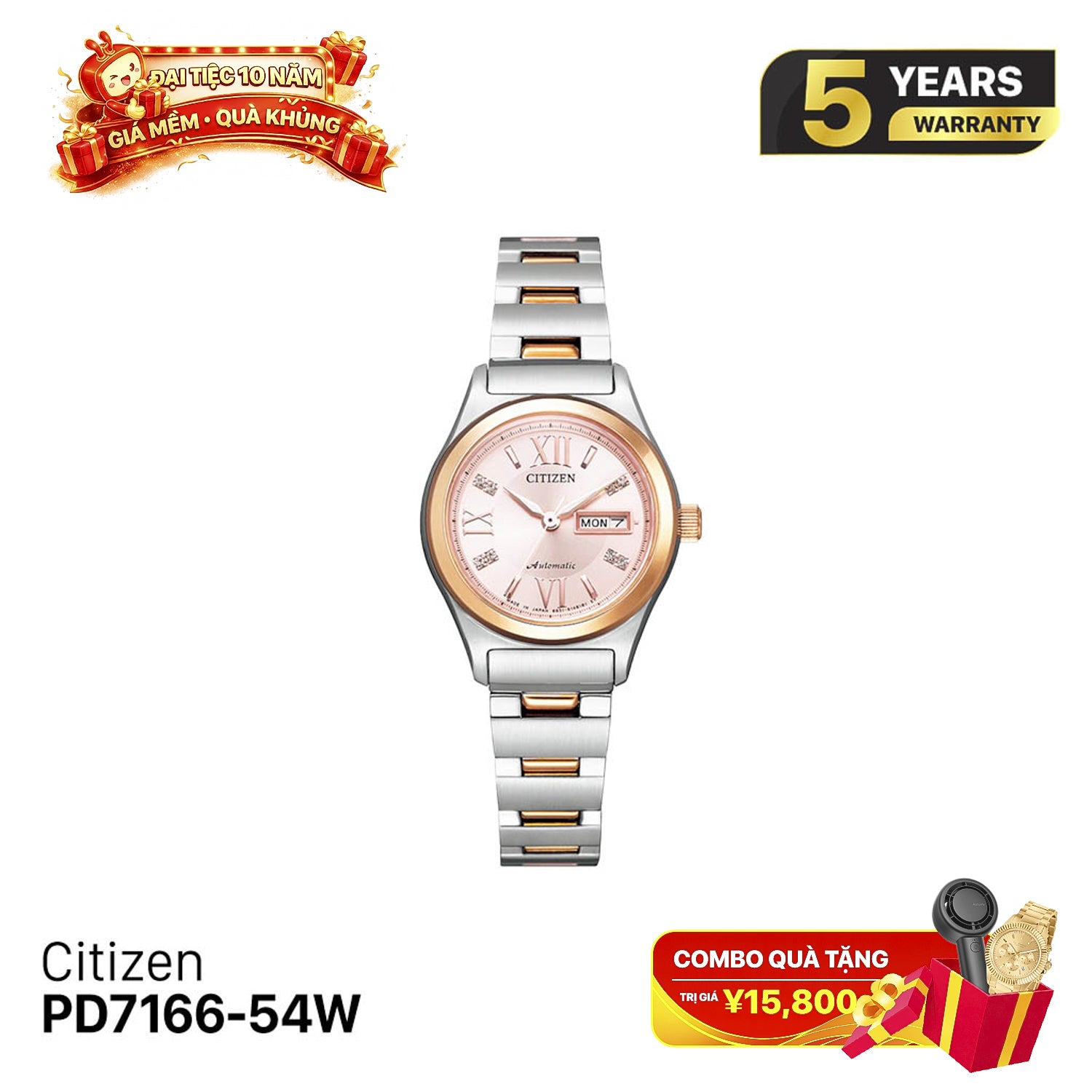 Jam tangan mekanik wanita Citizen PD7166-54W - Menerima pesanan 