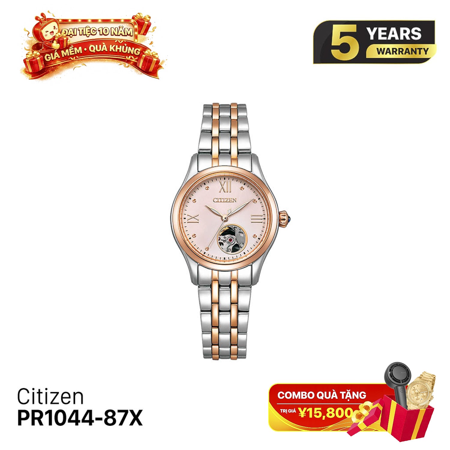 Jam tangan mekanik wanita Citizen PR1044-87X - Menerima pesanan 