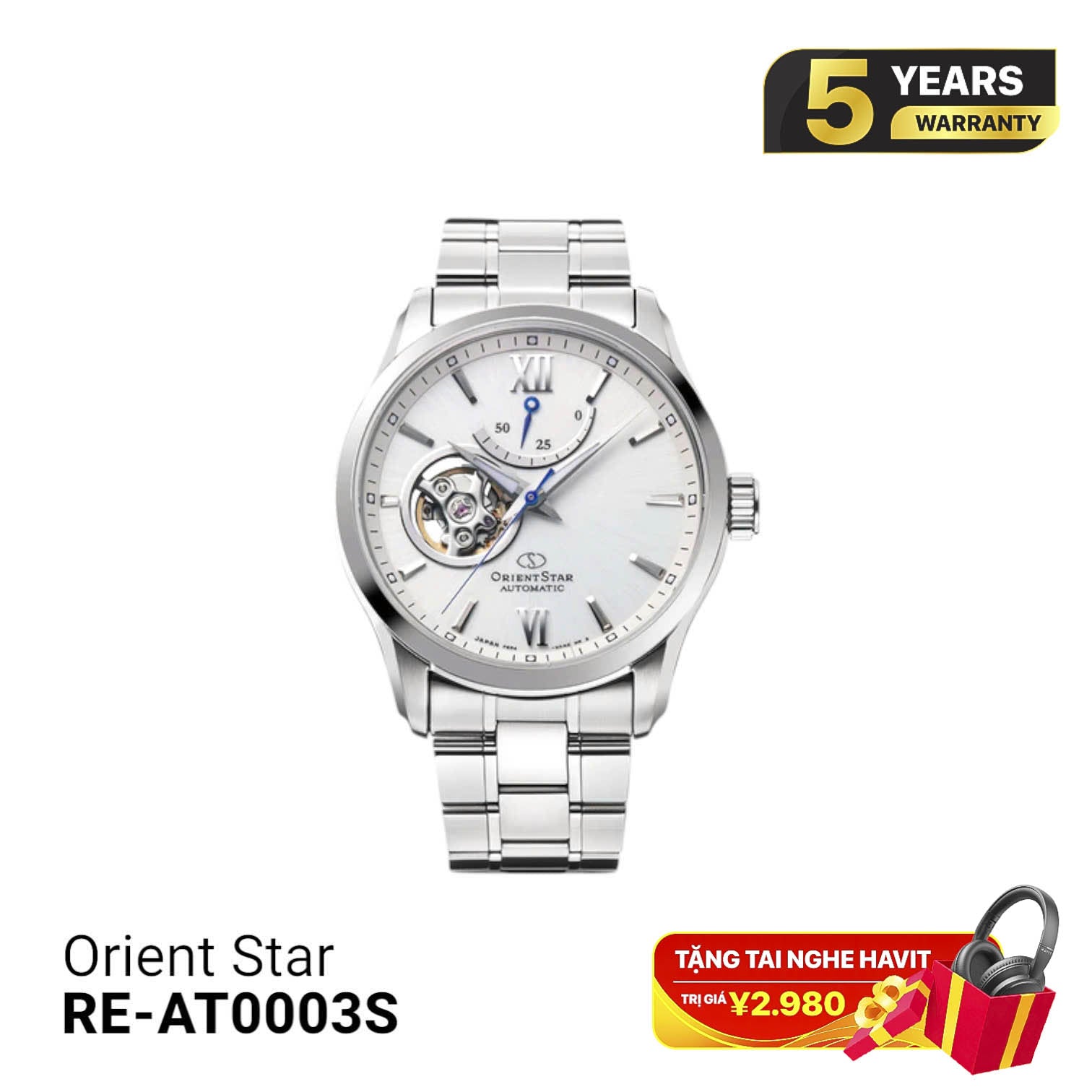 Jam Tangan Mekanik Orient Star Open Heart RE-AT0003S (Versi Internasional) 