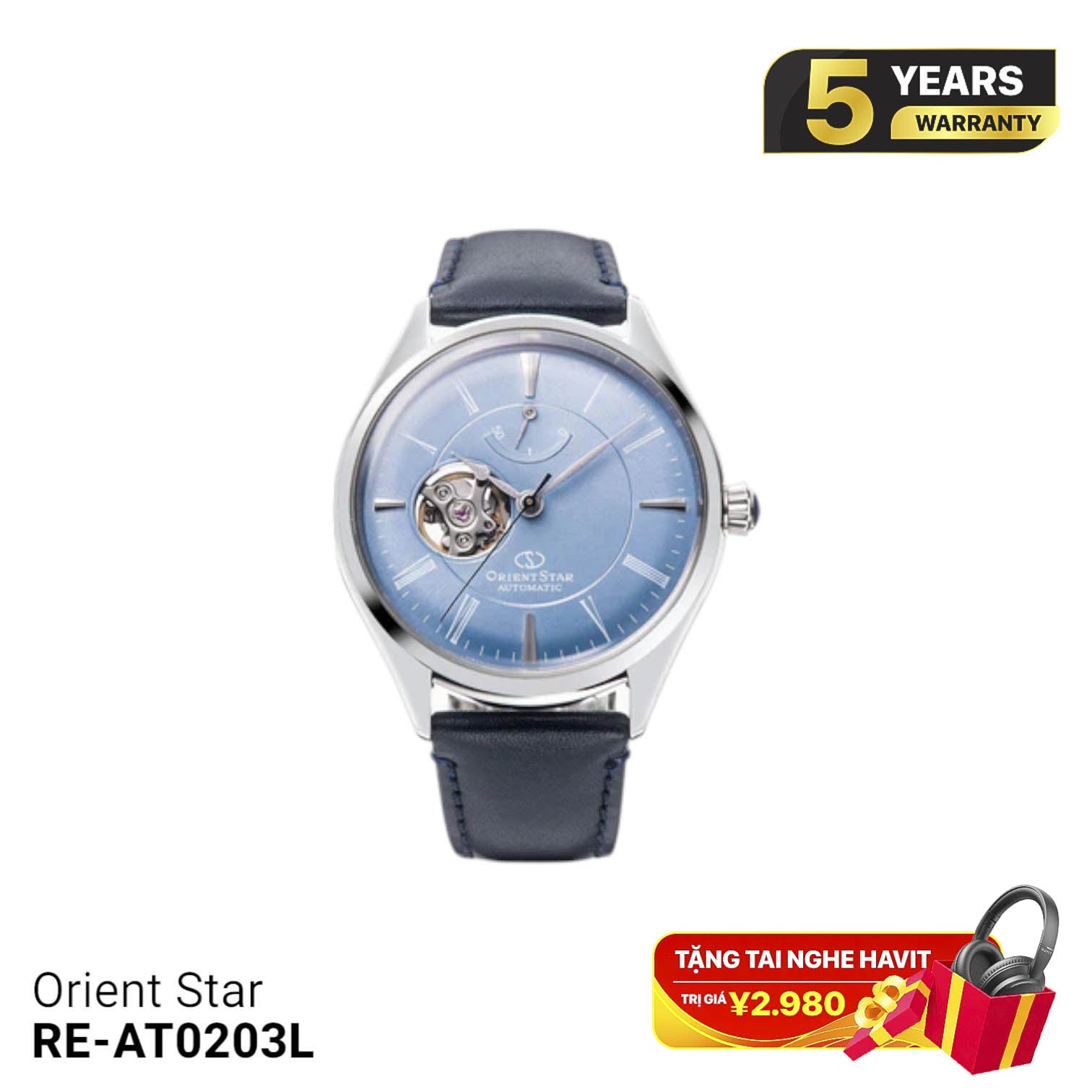 Jam Tangan Mekanik Orient Star Semi Skeleton RE-AT0203L (Versi Internasional) 