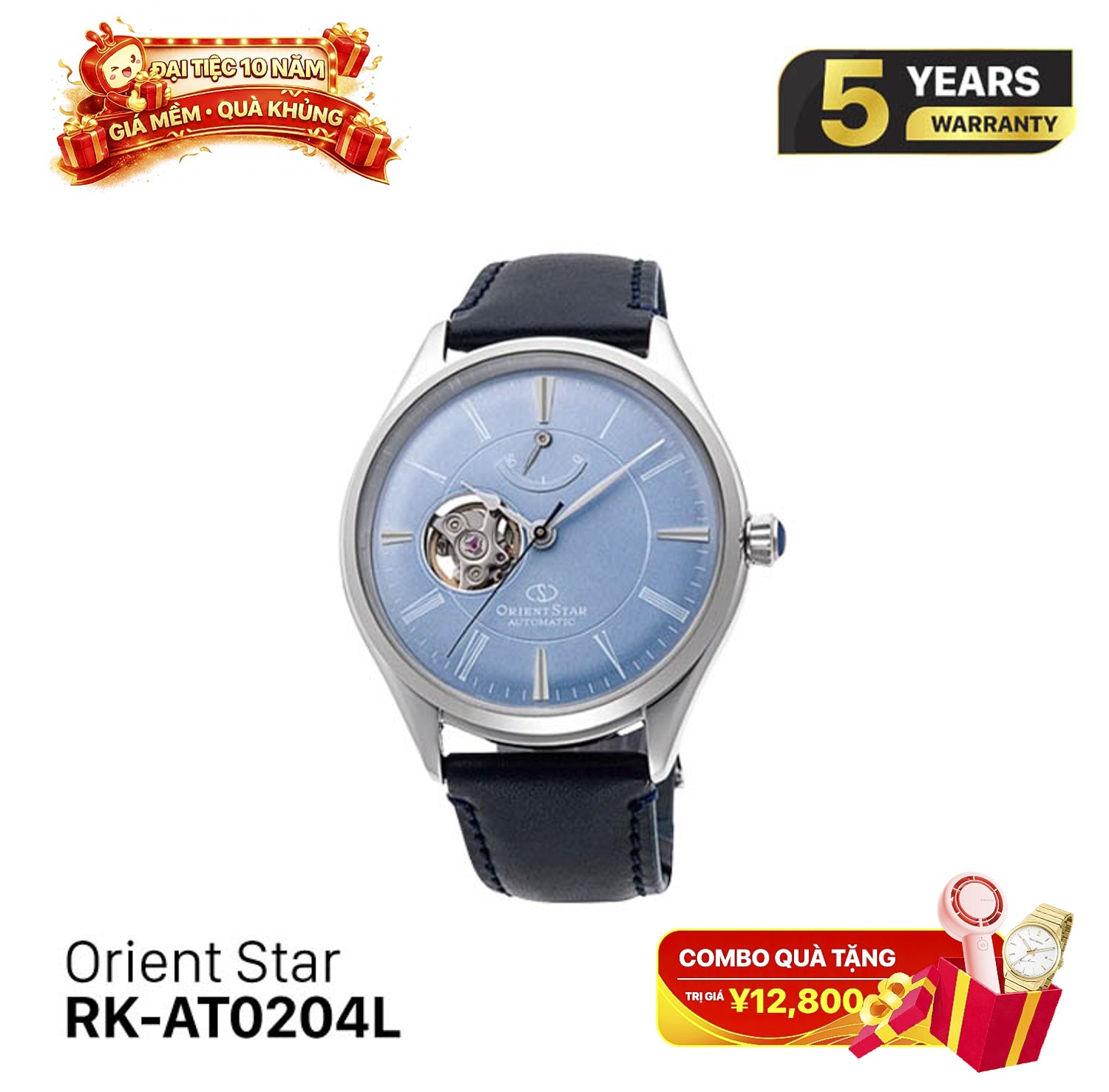 Jam Tangan Mekanik Orient Star Semi Skeleton RK-AT0204L (Versi Pasar Domestik) - Barang Pajangan 