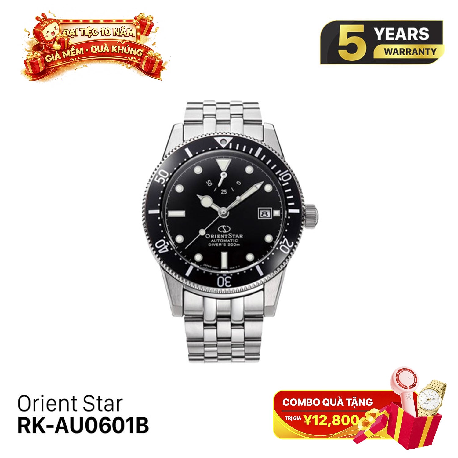 Jam Tangan Mekanik Orient Star Diver 1964 Edisi ke-2 F6 Tanggal 200m RK-AU0601B - (Versi Pasar Domestik) - Menerima Pesanan 