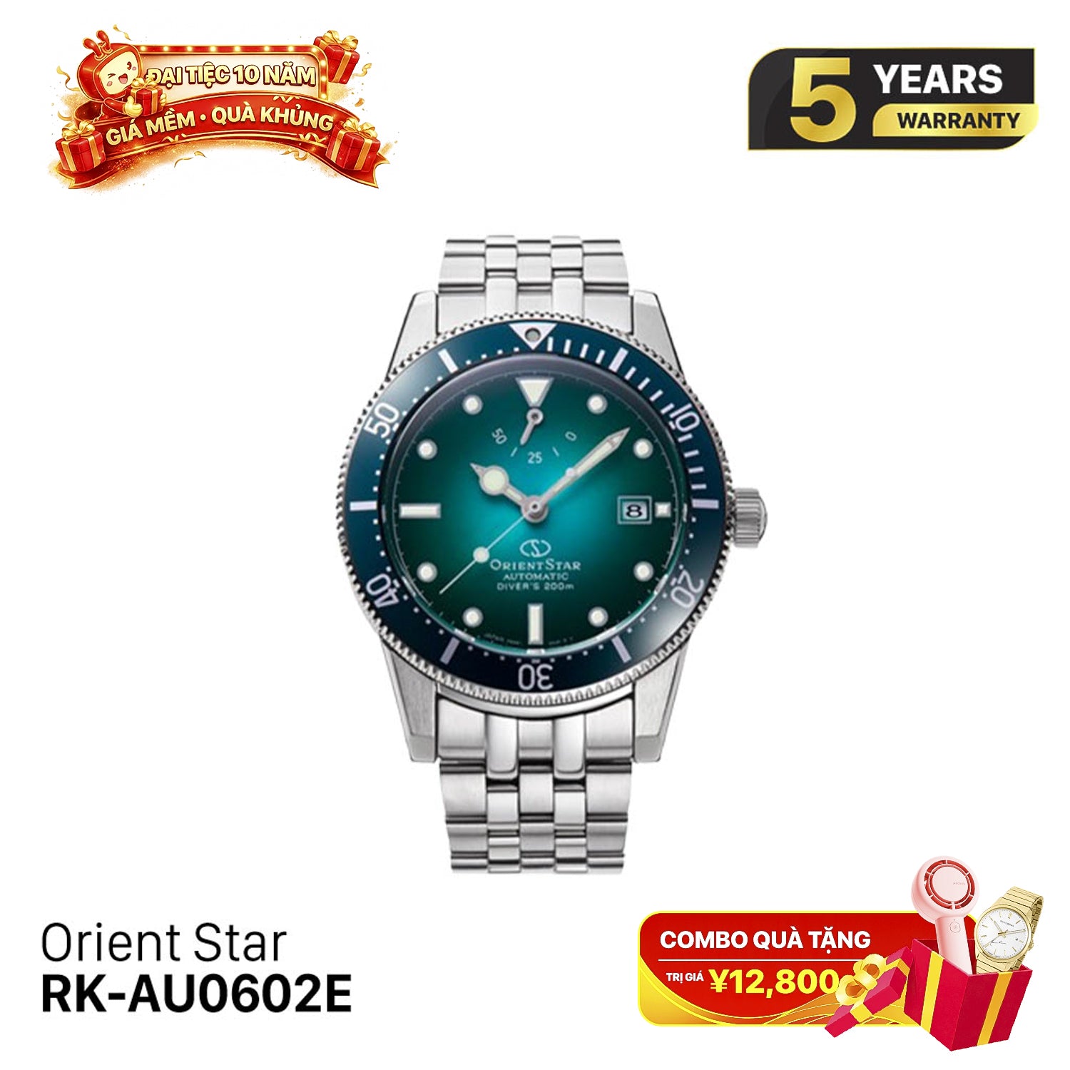 Jam Tangan Mekanik Orient Star Diver 1964 Edisi ke-2 F6, Tanggal, Tahan Air 200m, RK-AU0602E - (Versi Pasar Domestik) - Menerima Pesanan 