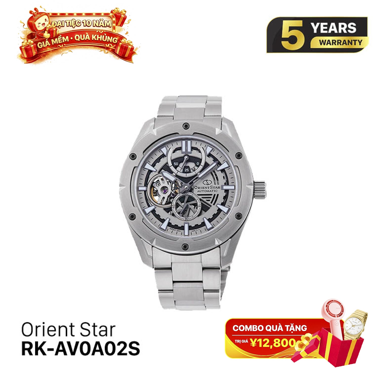Jam Tangan Mekanik Orient Star Avant-Garde Skeleton RK-AV0A02S (Versi Pasar Domestik) - Menerima Pesanan 