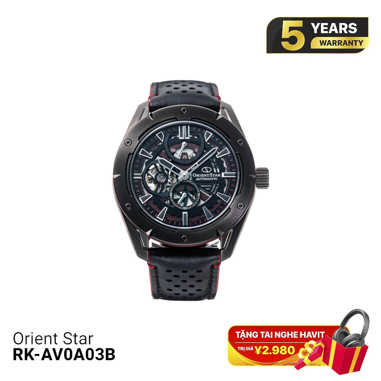 Jam Tangan Mekanik Orient Star Avant-Garde Skeleton RK-AV0A03B (Versi Pasar Domestik) - Menerima Pesanan 