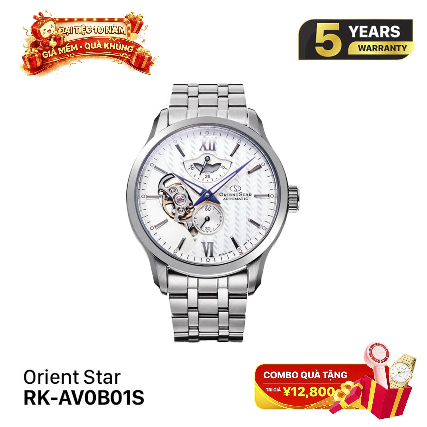 Jam Tangan Mekanik Skeleton Berlapis Orient Star RK-AV0B01S (Versi Pasar Domestik) 