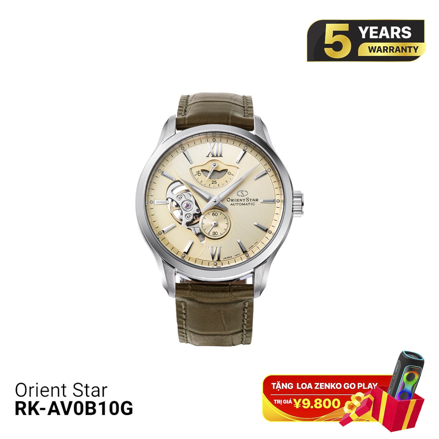 Jam Tangan Mekanik Skeleton Berlapis Orient Star RK-AV0B10G (Versi Pasar Domestik) 