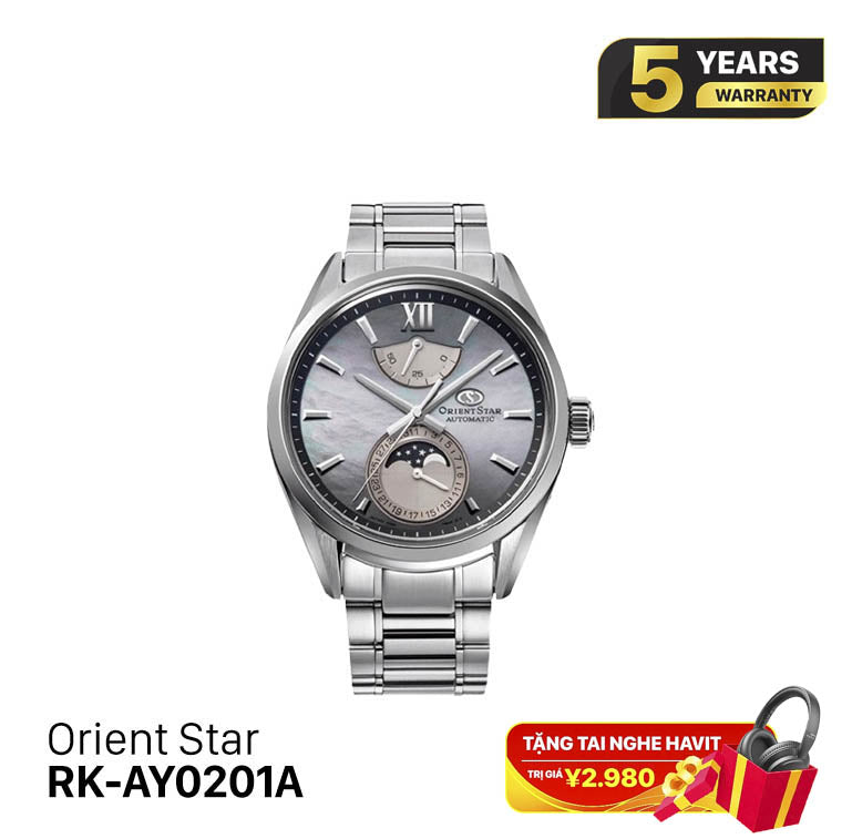 Orient Star Mechanical Moon Phase M34 F7 RK-AY0201A (Versi domestik) 
