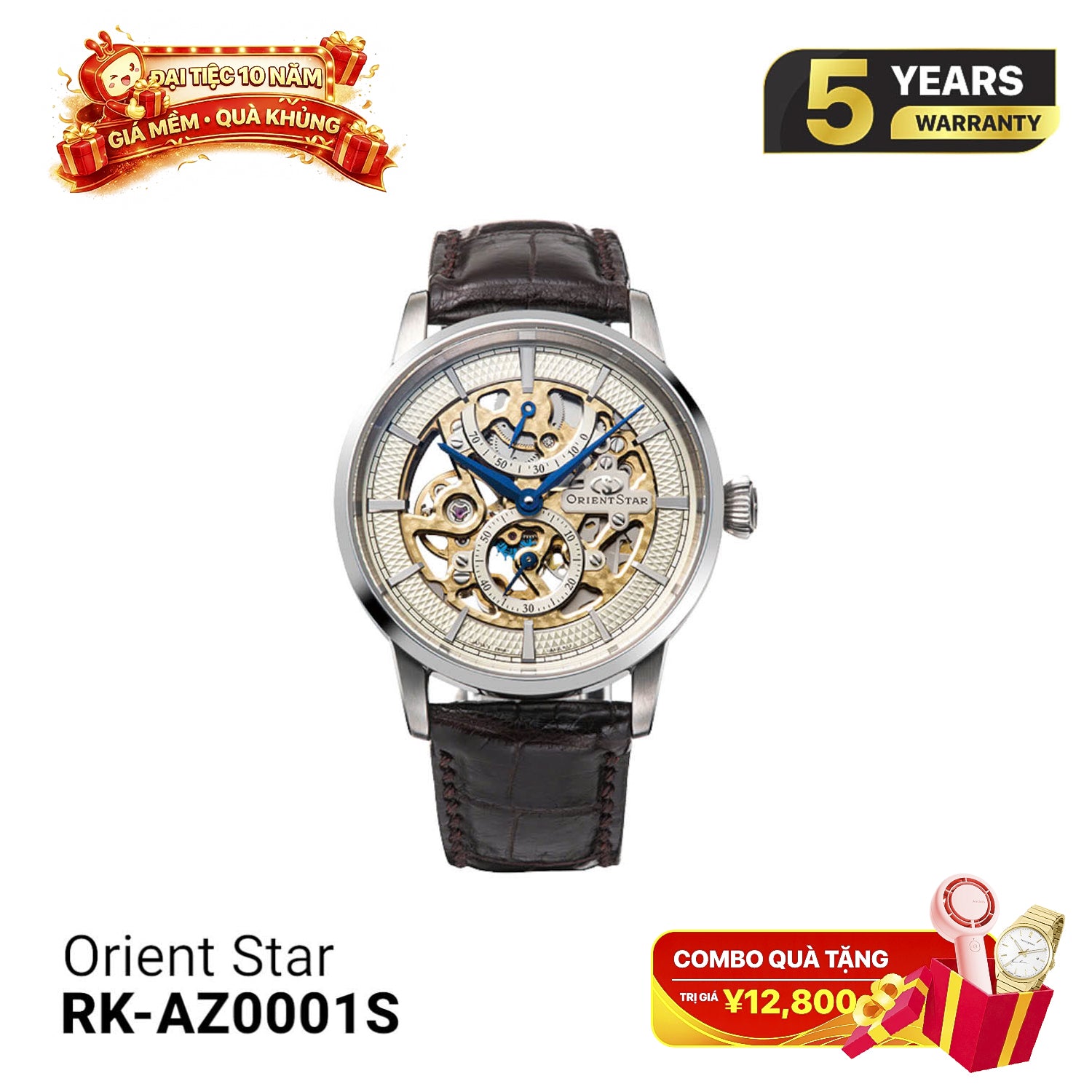 Jam Tangan Mekanik Orient Star F8 Skeleton Penggerak Manual RK-AZ0001S - (Versi Pasar Domestik) - Menerima Pesanan 