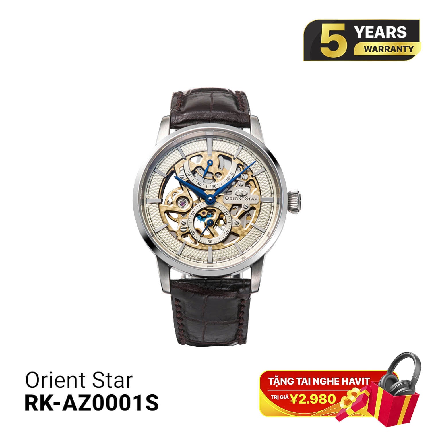 Jam Tangan Mekanik Orient Star F8 Skeleton Penggerak Manual RK-AZ0001S - (Versi Pasar Domestik) - Menerima Pesanan 