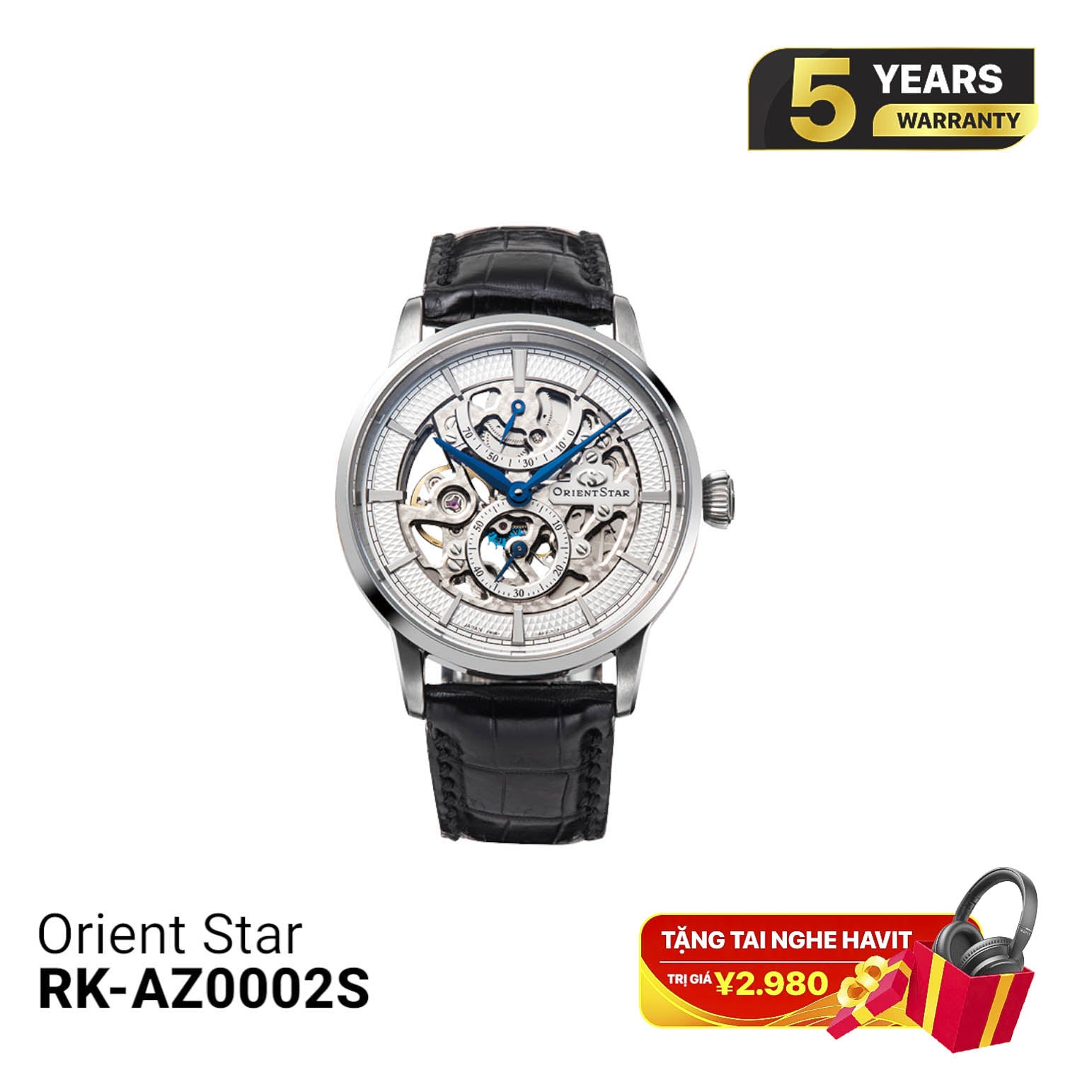 Jam Tangan Mekanik Orient Star F8 Skeleton Penggerak Manual RK-AZ0002S - (Versi Pasar Domestik) - Menerima Pesanan 