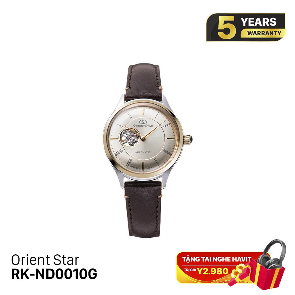 Jam Tangan Mekanik Wanita Orient Star Semi-Skeleton RK-ND0010G (Versi Pasar Domestik) 