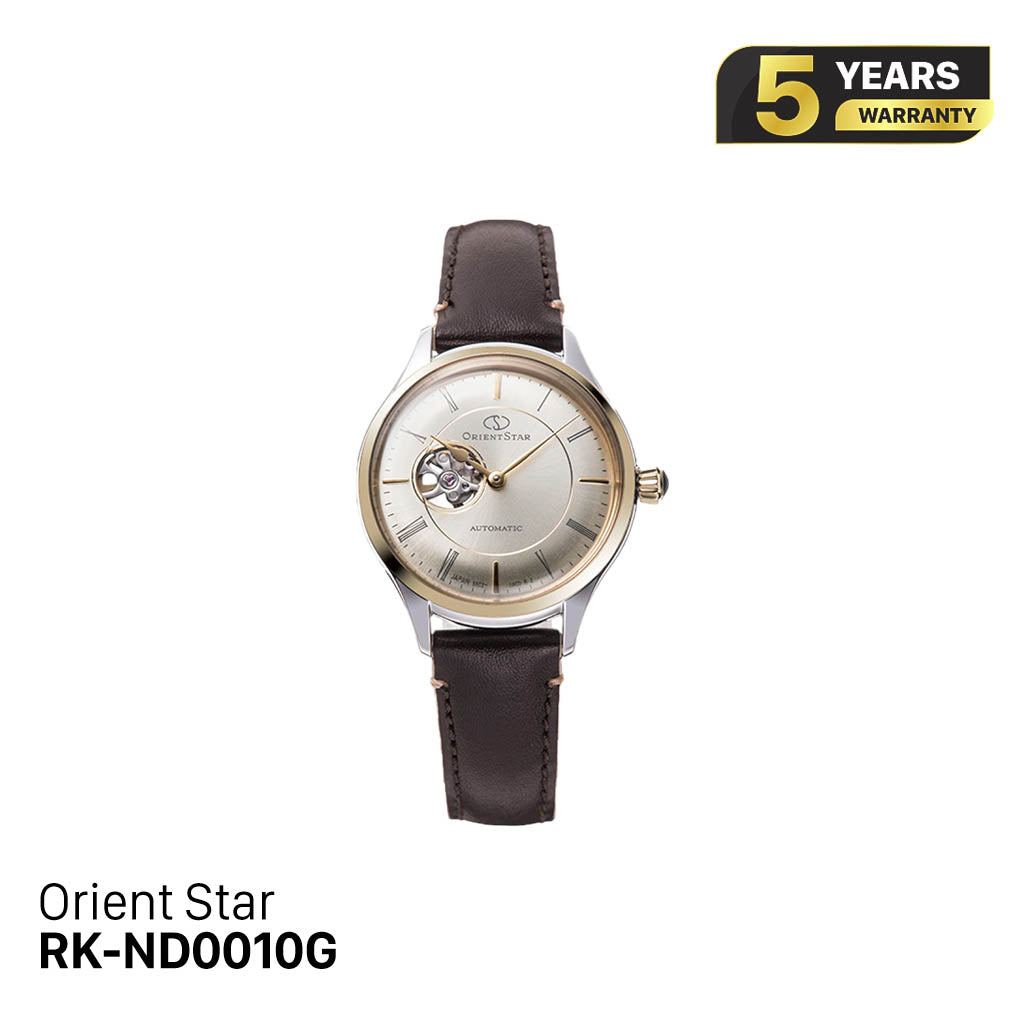Jam Tangan Mekanik Wanita Orient Star Semi-Skeleton RK-ND0010G (Versi Pasar Domestik) 