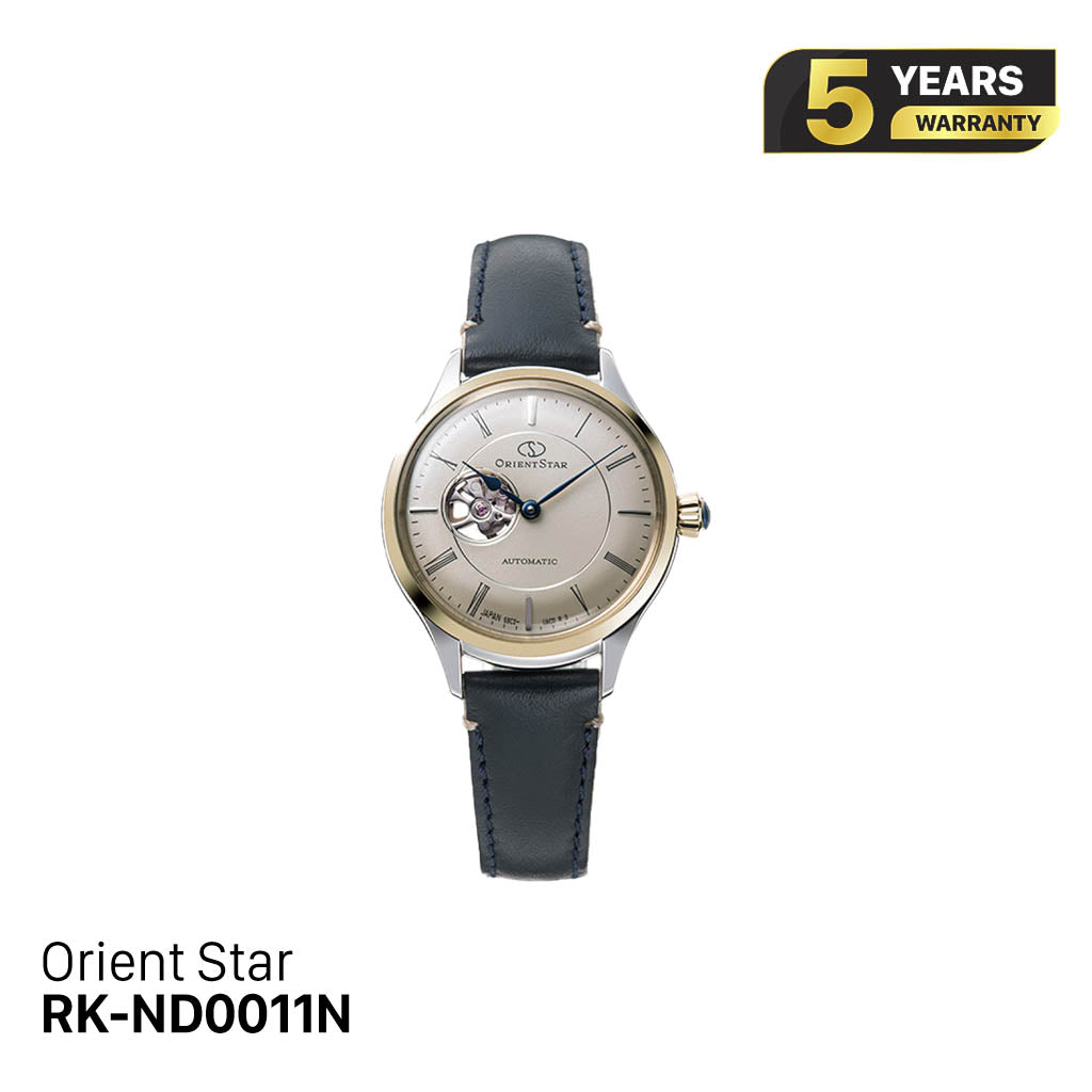 Jam tangan mekanik wanita Orient Star Semi-Skeleton RK-ND0011N (Versi domestik) 