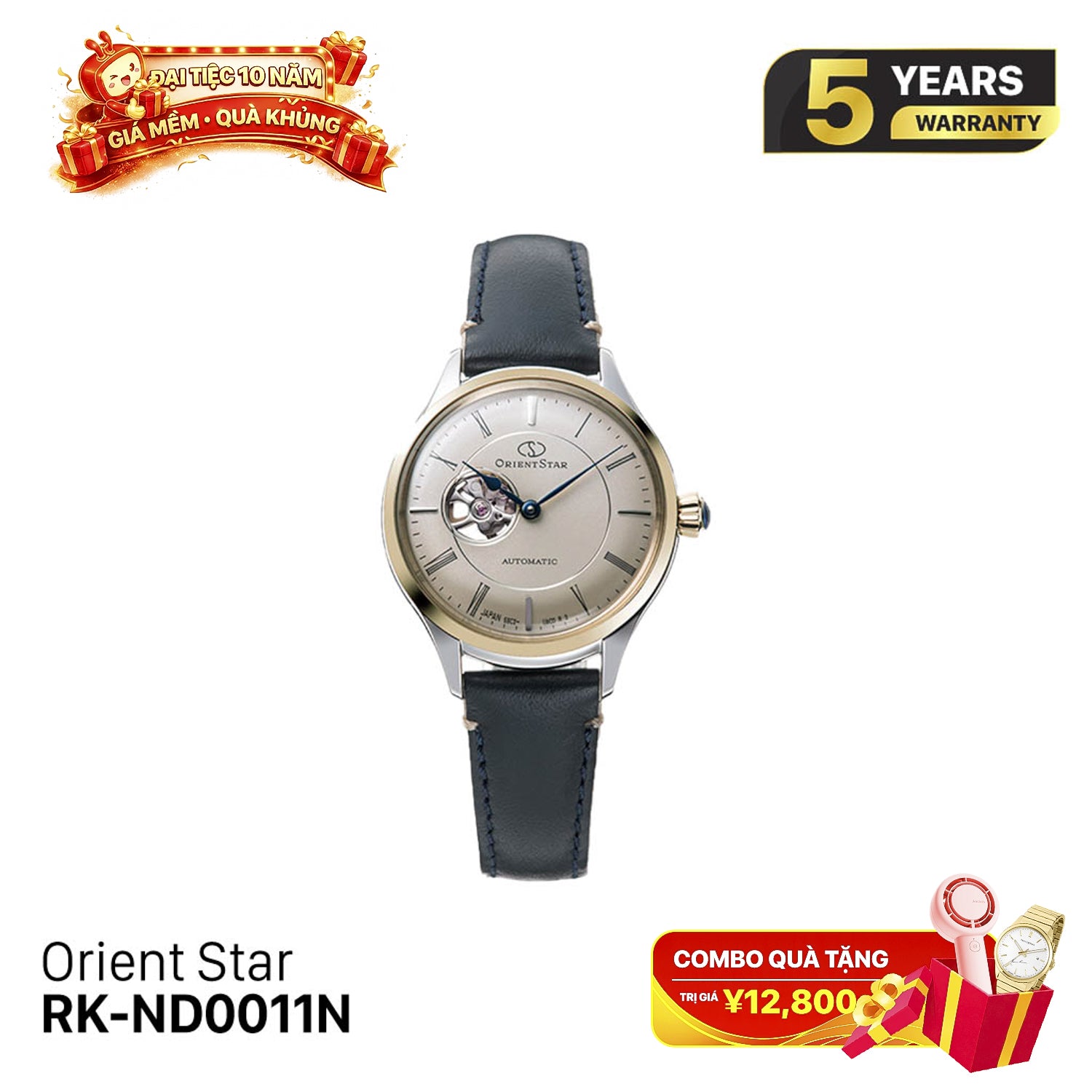 Jam tangan mekanik wanita Orient Star Semi-Skeleton RK-ND0011N (Versi domestik) 