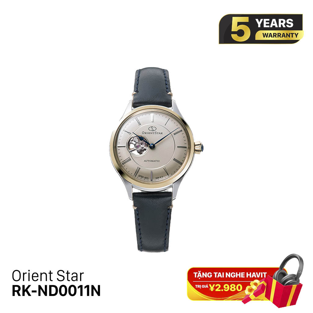 Jam tangan mekanik wanita Orient Star Semi-Skeleton RK-ND0011N (Versi domestik) 