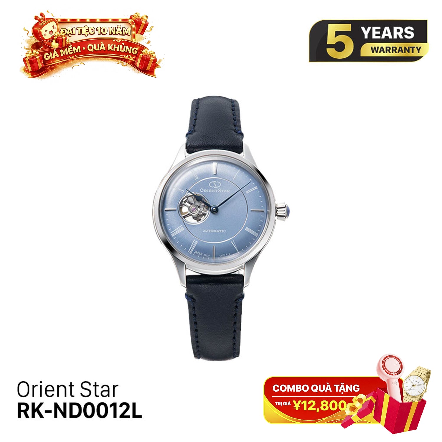 Jam Tangan Mekanik Wanita Orient Star Semi-Skeleton RK-ND0012L (Versi Pasar Domestik) 