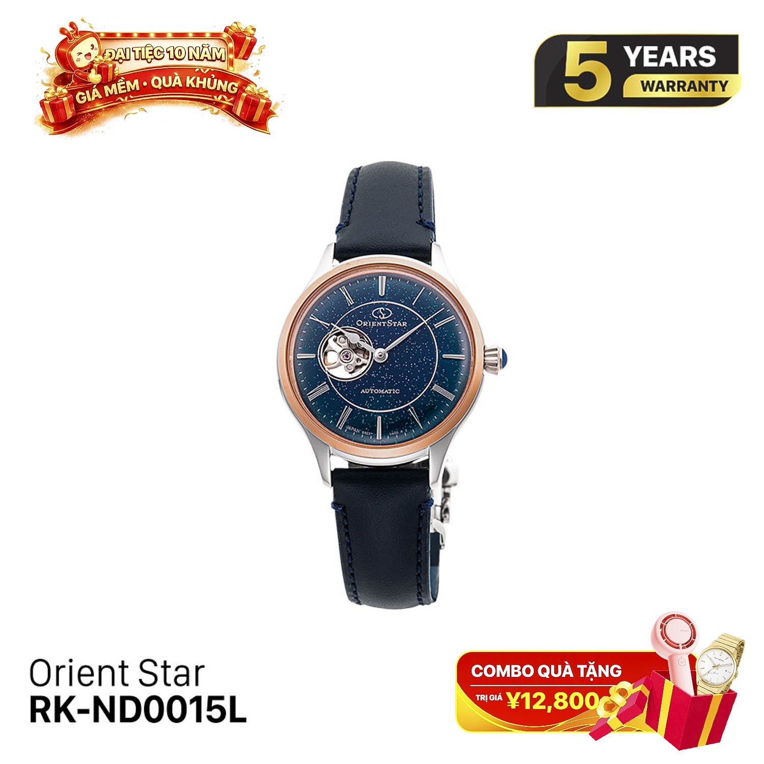 Jam Tangan Mekanik Wanita Orient Star Classic Semi-Skeleton RK-ND0015L (Versi Pasar Domestik) 