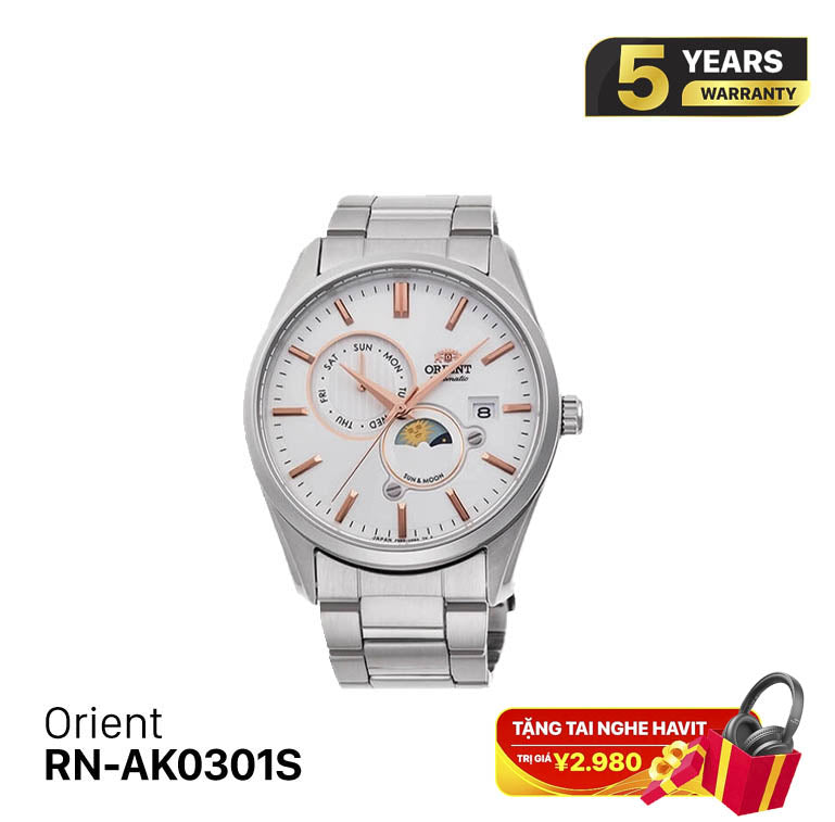 Jam Tangan Mekanik Orient Sun Moon Gen 5 RN-AK0301S 