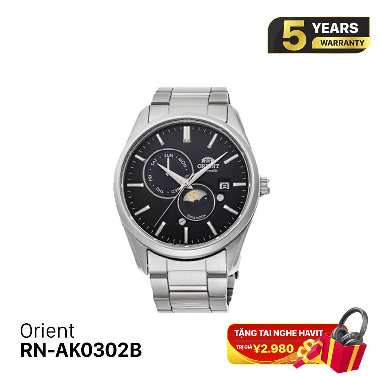 Jam Tangan Mekanik Orient Sun Moon Gen 5 RN-AK0302B 