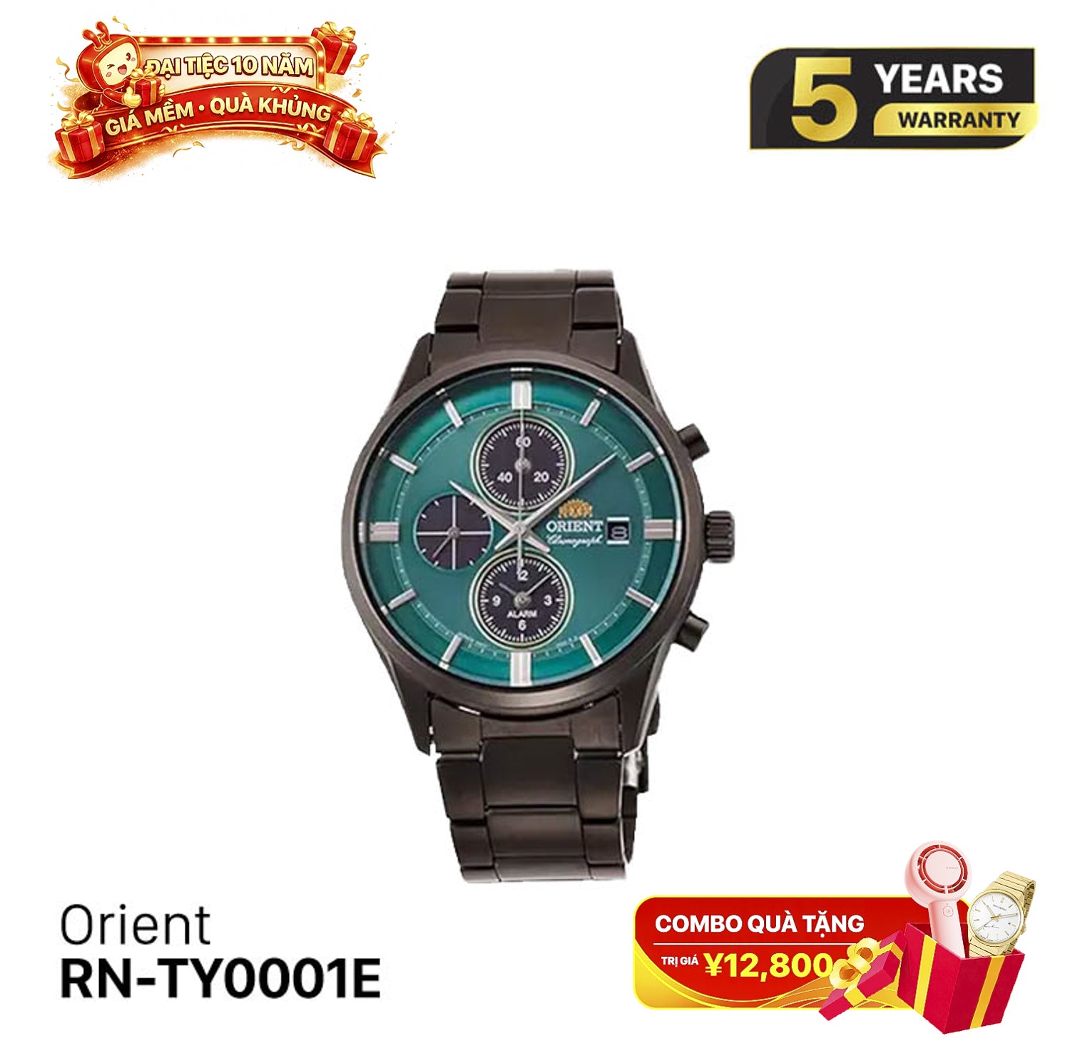 Jam Tangan Orient Chronograph RN-TY0001E Bertenaga Surya 