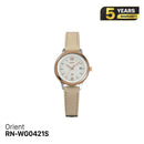 Jam Tangan Wanita Bertenaga Surya Orient iO Natural & Plain RN-WG0421S 