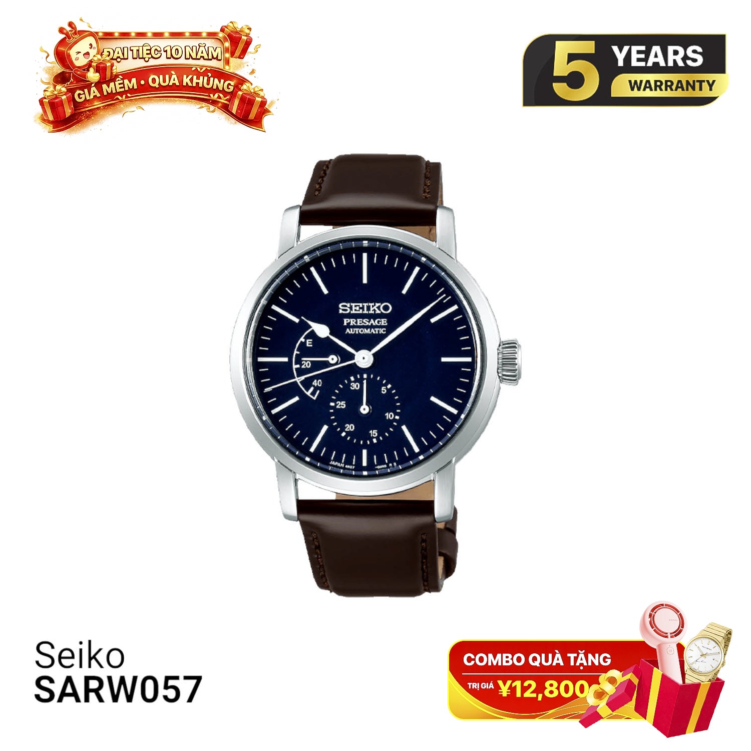 Jam Tangan Mekanik Seiko Presage Riki Steel Clock Series SARW057 - Menerima Pesanan 