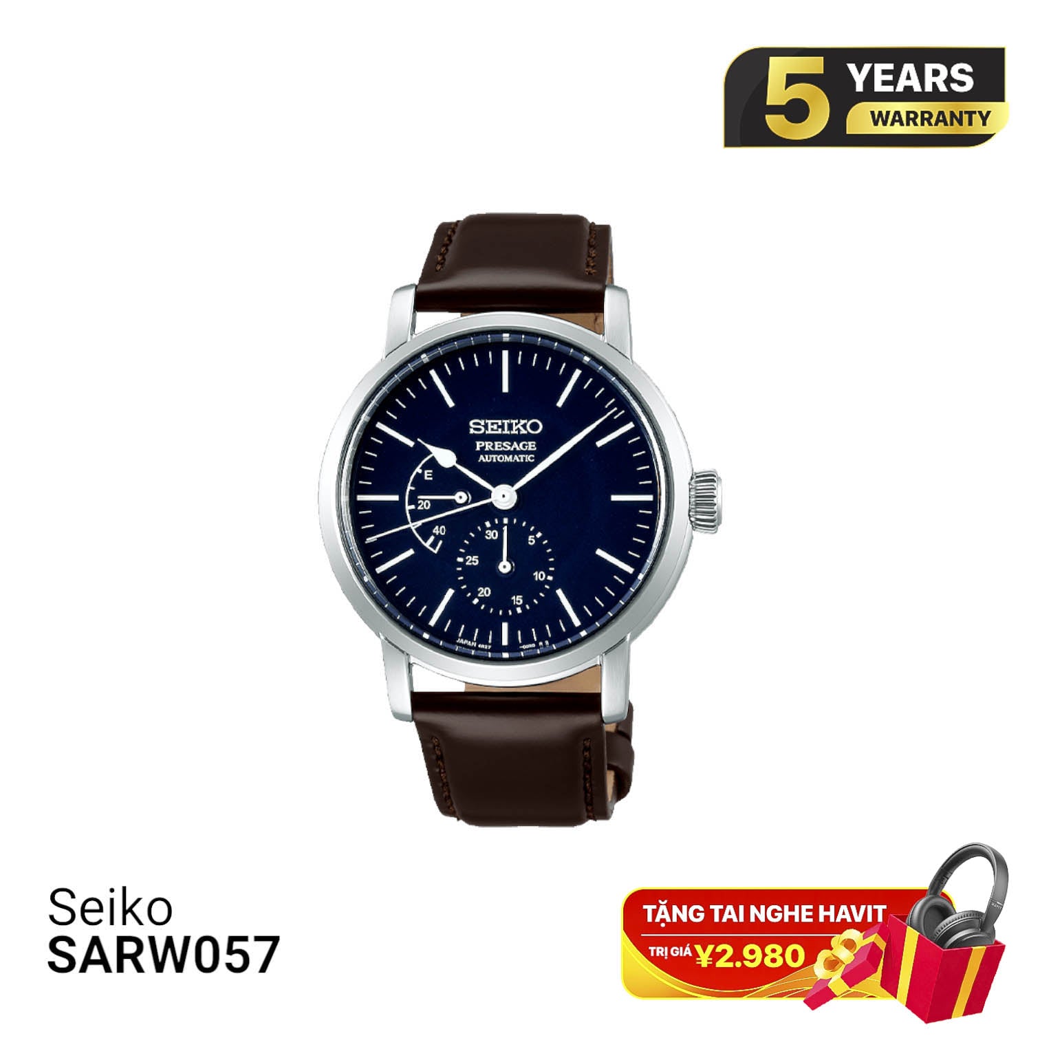 Jam Tangan Mekanik Seiko Presage Riki Steel Clock Series SARW057 - Menerima Pesanan 