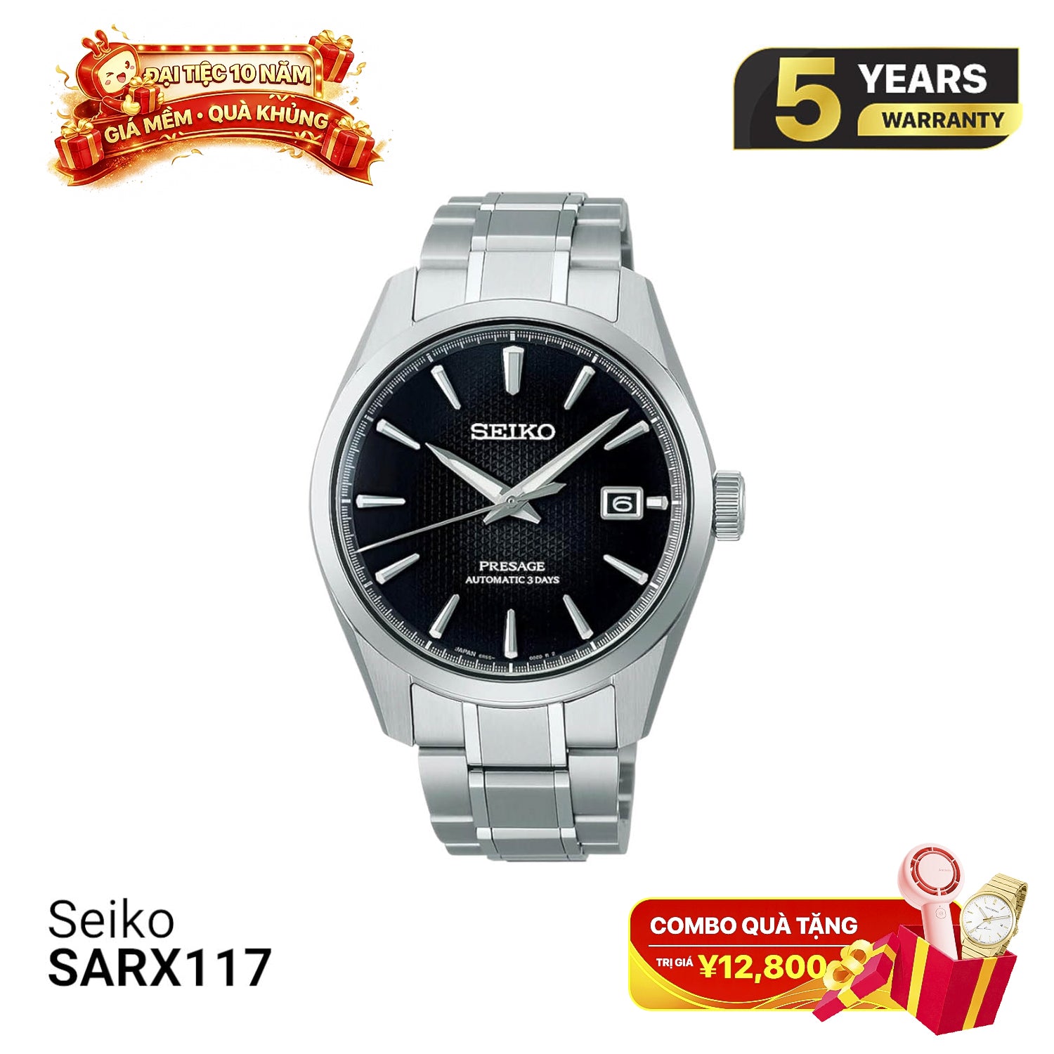 Jam Tangan Mekanik Seiko Presage Sharp Edged Series SARX117 - Menerima Pesanan 