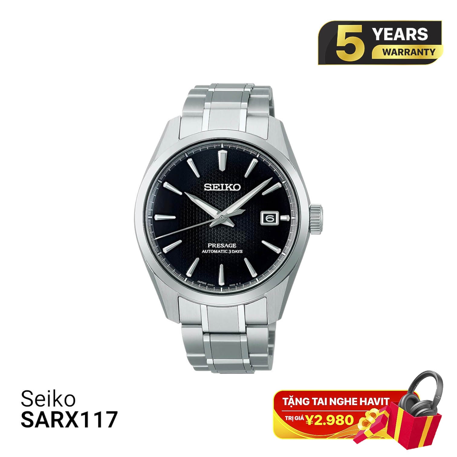 Jam Tangan Mekanik Seiko Presage Sharp Edged Series SARX117 - Menerima Pesanan 