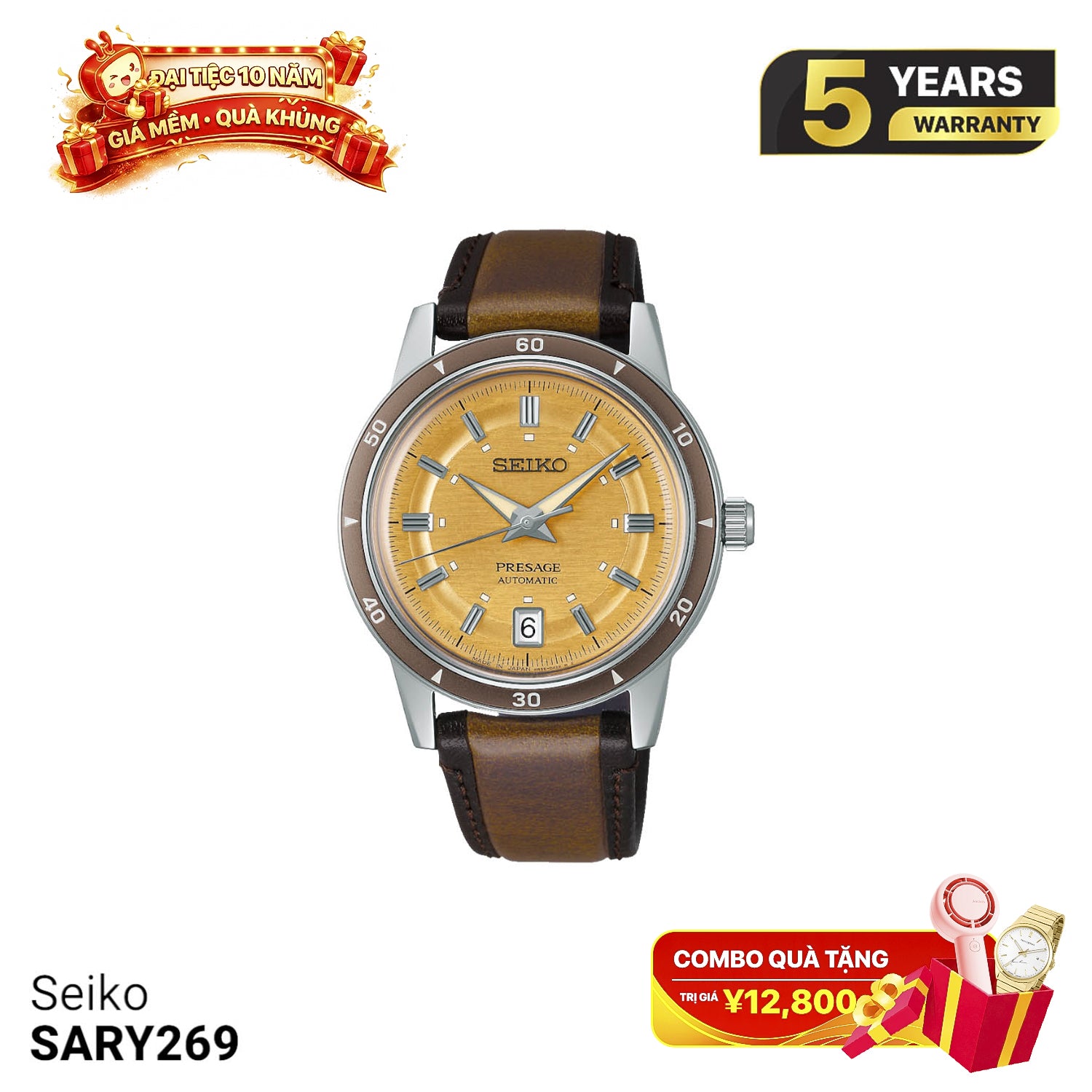 Jam Tangan Mekanik Seiko Pressage Gaya 60-an SARY269 - Menerima Pesanan 