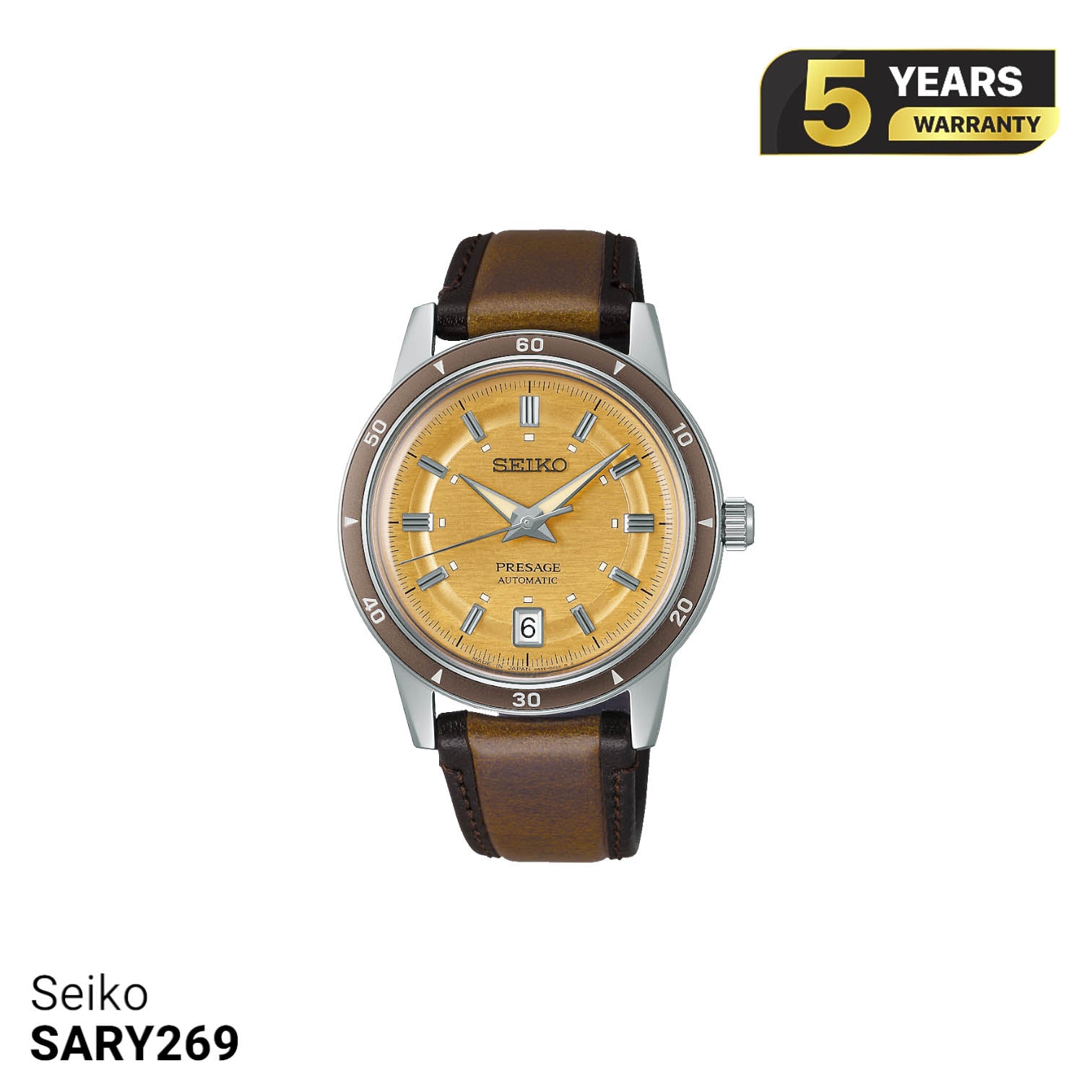 Jam Tangan Mekanik Seiko Pressage Gaya 60-an SARY269 - Menerima Pesanan 
