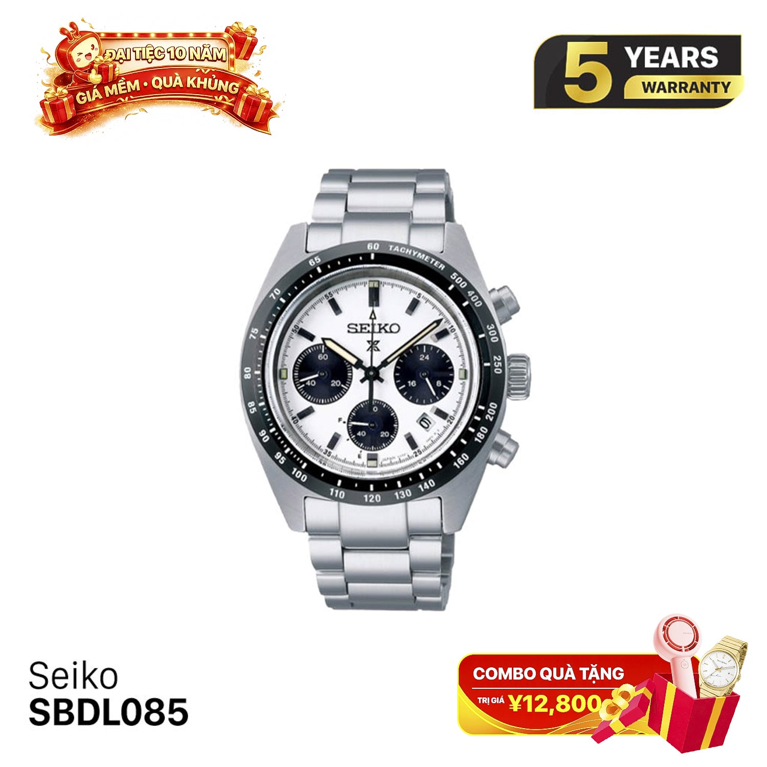 Jam Tangan Bertenaga Surya Seiko Prospex Speedtimer SBDL085 