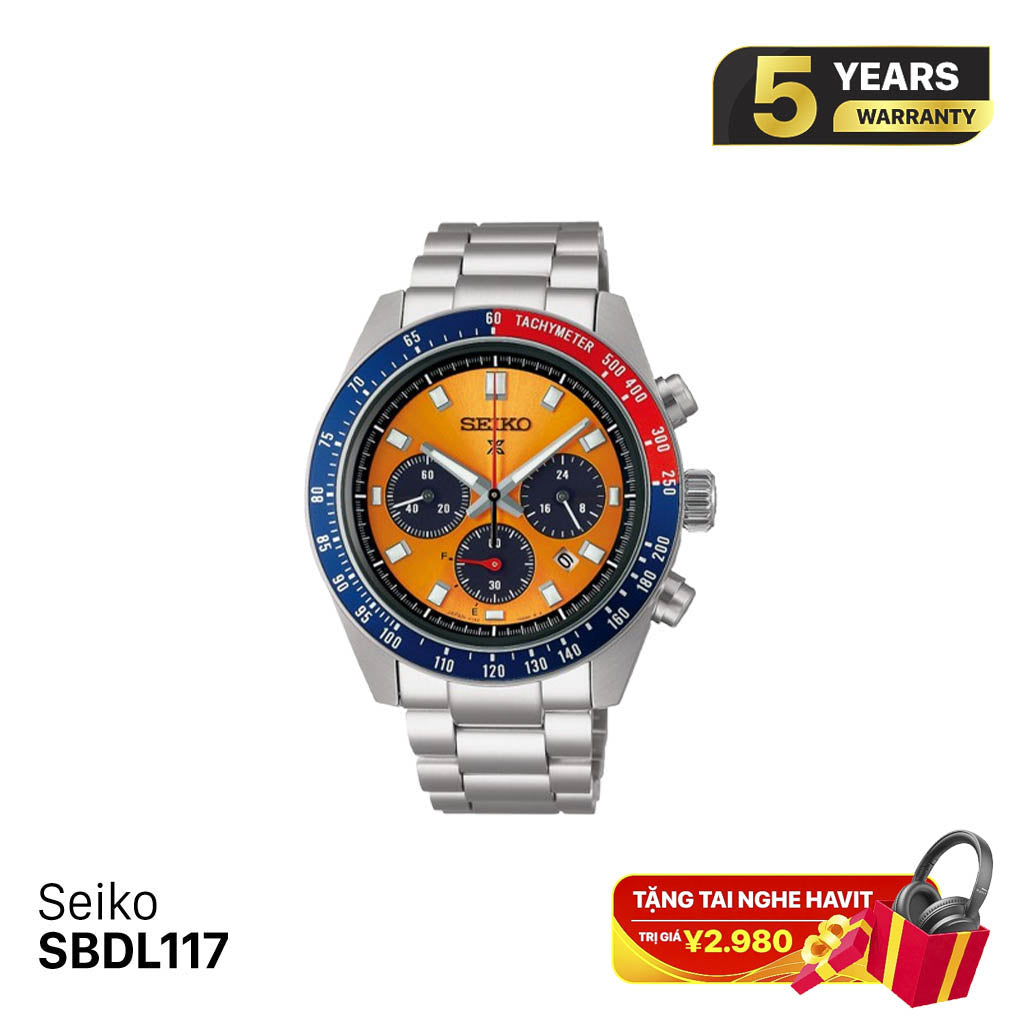 Jam tangan bertenaga surya Seiko Prospex Speedtimer SBDL117 