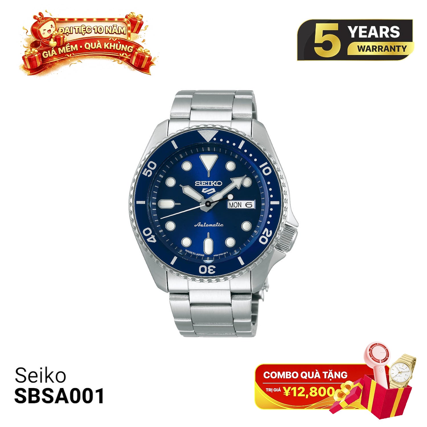 Jam tangan mekanik Seiko 5 Sport SKX series SBSA001 - Menerima pesanan 