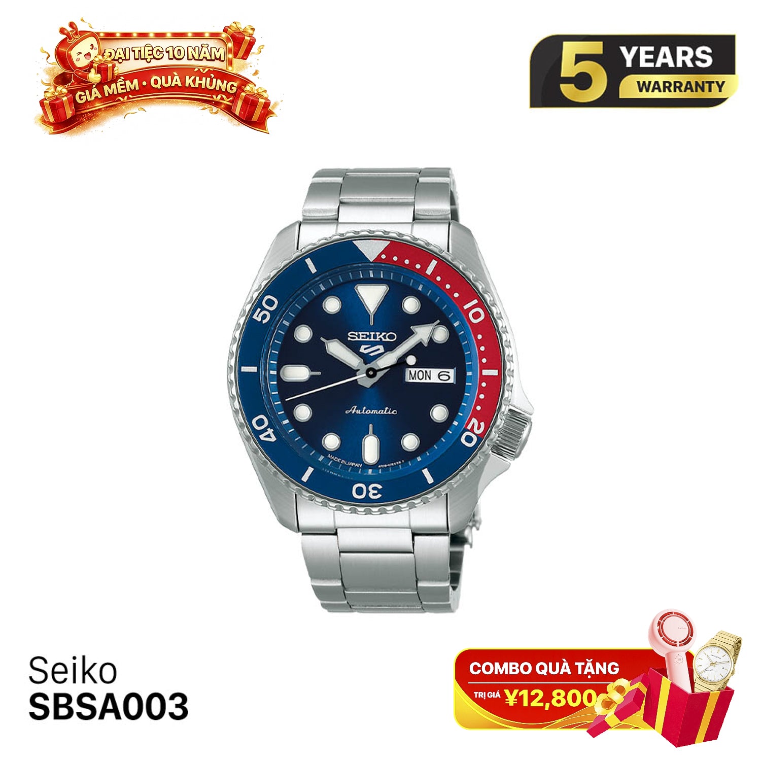 Jam tangan mekanik Seiko 5 Sport SKX series SBSA003 - Menerima pesanan 