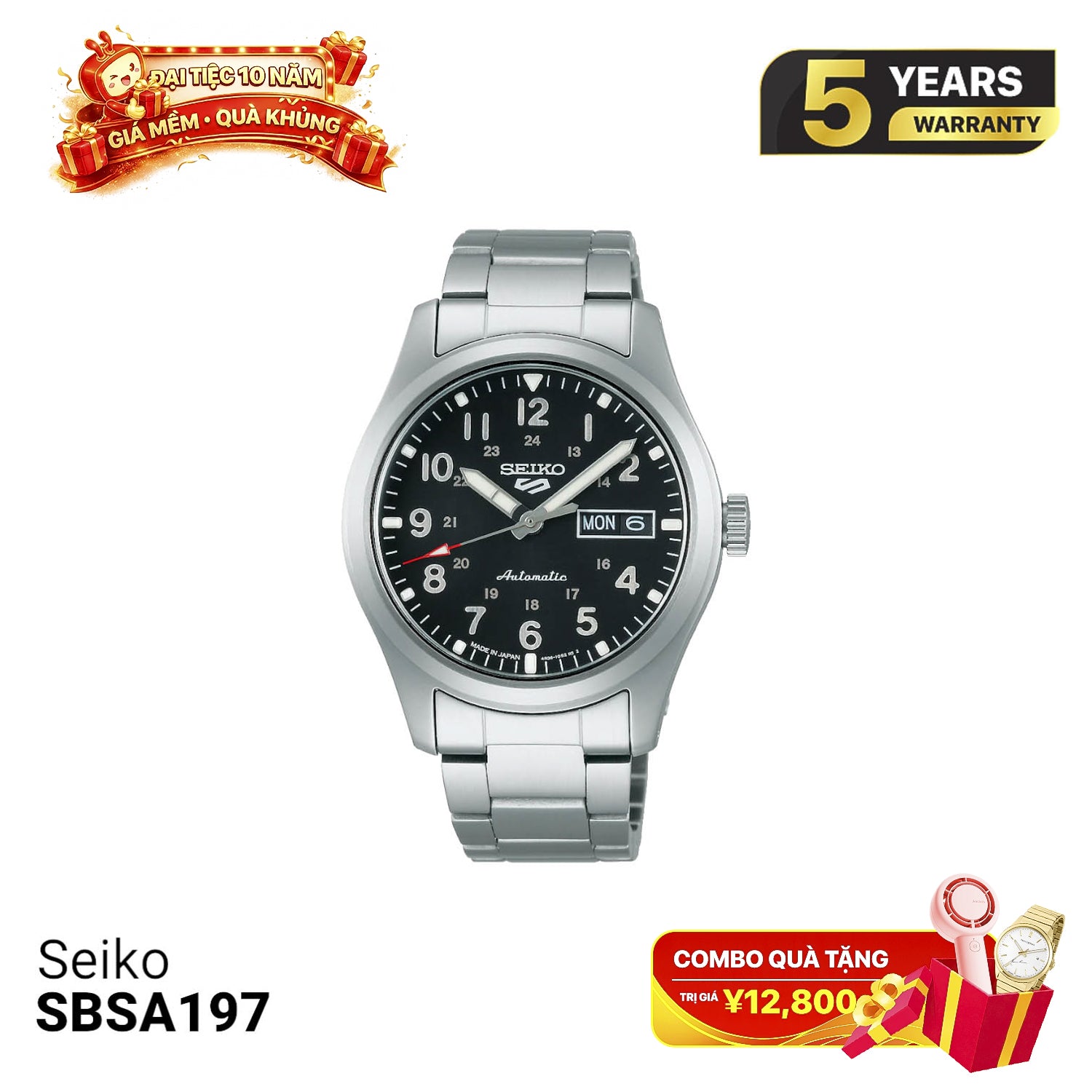 Jam tangan mekanik Seiko 5 Field series SBSA111 - Menerima pesanan 
